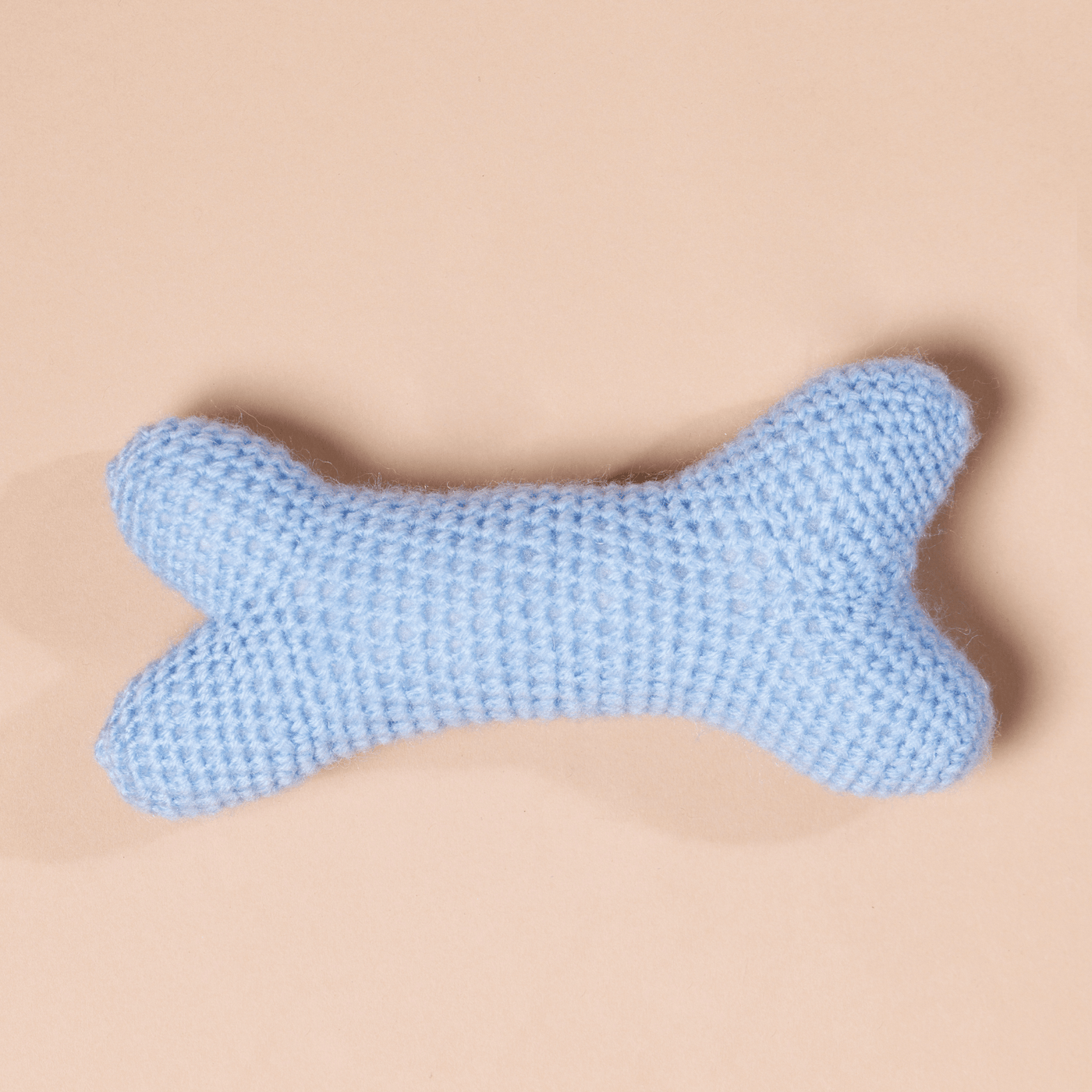 Knotty Bite Knitted Bone Toy