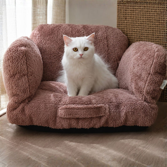 Luxury Plush Fur Pet Sofa