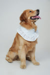 Premium White Ruffle Dog Bandana – Stylish Pet Neck Scarf
