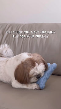 Knotty Bite Knitted Bone Toy